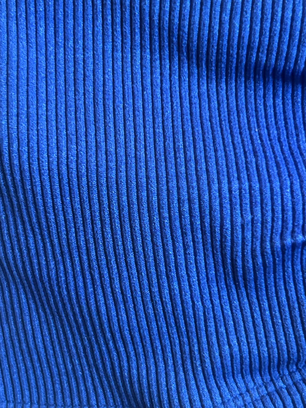 Gilly Hicks Royal Blue Ribbed Ruched Crop Top - Picture 3 of 3